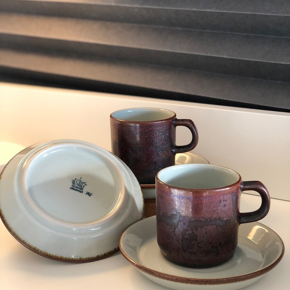 Desiree Thule set of 6 espresso cups and saucers